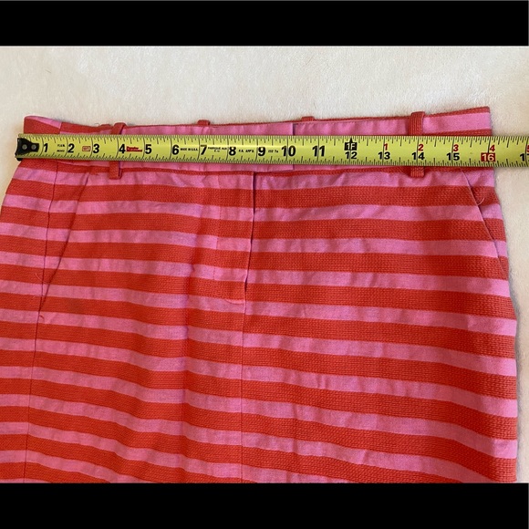 J.Crew Womens Pink and Red Striped Mini Skirt Size 8 - Picture 8 of 11